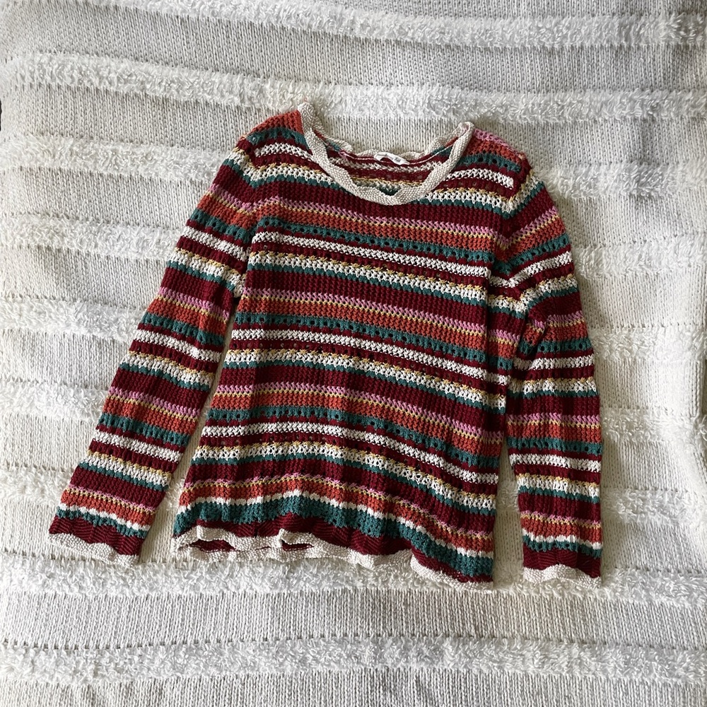 SOLD ON DEPOP Boho Indie Fall Knitted Sweater